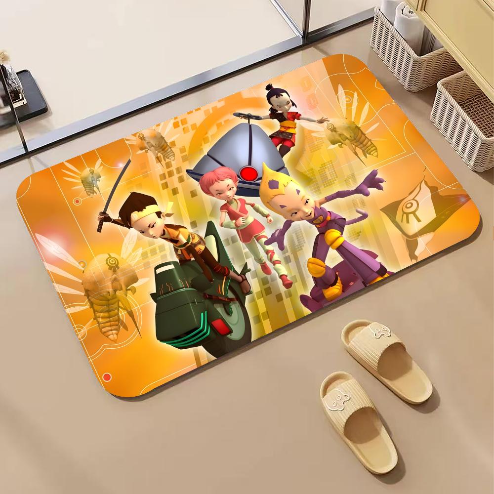 Quick Dry Diatomite Bath Mat - อะนิเมะ C-Code L-Lyoko แผ่นรองพื้นไดอะตอมไมต์แผ่นรองอาบน้ำ, แผ่นรองพื้นกันลื่นแบบดูดซับแห้งเร็ว