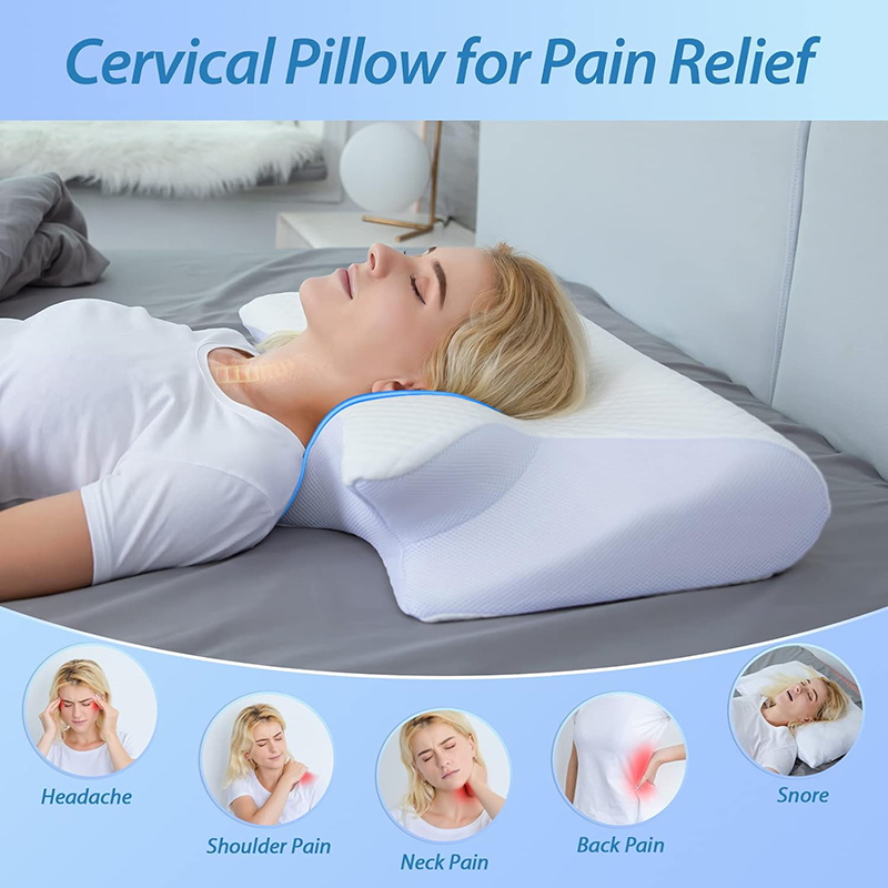Anti Snore Contour Pillow - หมอนรองคอเมมโมรี่โฟมแบบใหม่ 2 in 1 หมอนออร์โธปิดิกส์รูปทรงตามหลักสรีรศาสตร์ สำหรับอาการปวดคอ