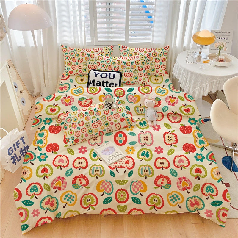 ชุดเครื่องนอนลายแอปเปิลและดอกไ - Aesthetic Floral Duvet Cover บทวิจารณ์และราคา