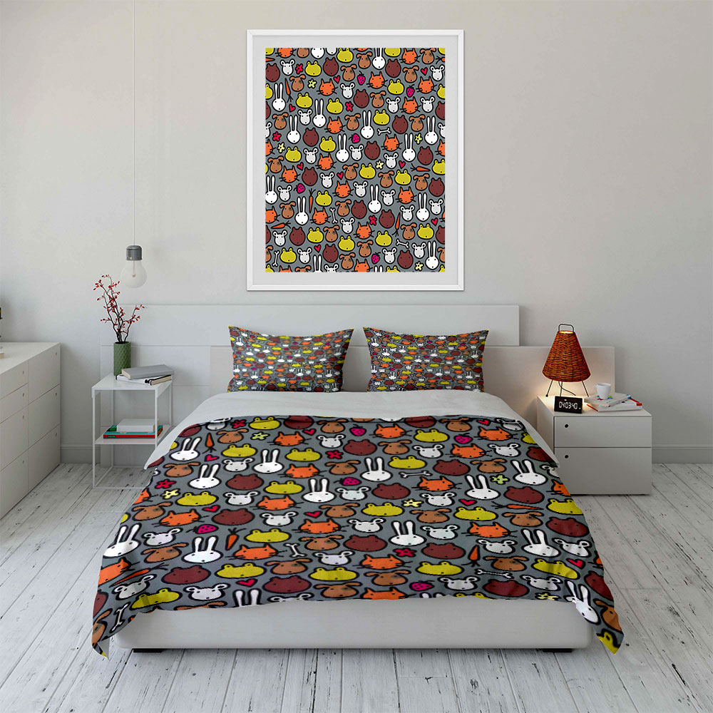 ชุดผ้าปูที่นอนลายการ์ตูนรูปสัต - Duvet Cover Sets With Zipper บทวิจารณ์และราคา