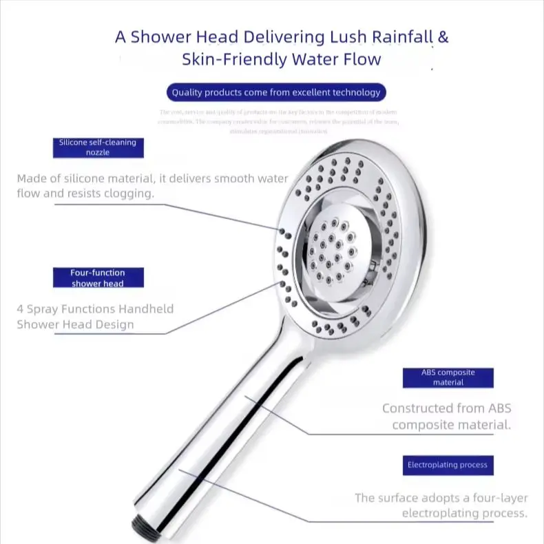 หัวฝักบัวแรงดันสูงแบบมือถือ ป้ - High Pressure Shower Head Handheld บทวิจารณ์และราคา