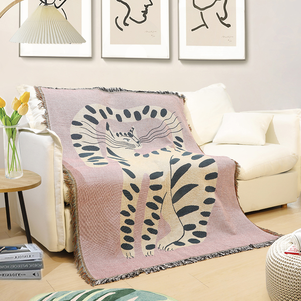 ผ้าห่มลายแมวสไตล์โบฮีเมียน ผ้า - Boho Throw Blanket Fringe บทวิจารณ์และราคา